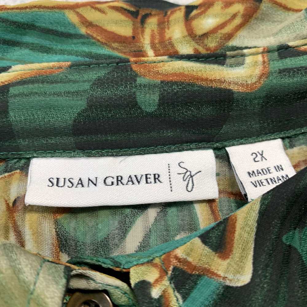 Susan Graver SUSAN GRAVER Shirt Womens 2X Button … - image 3