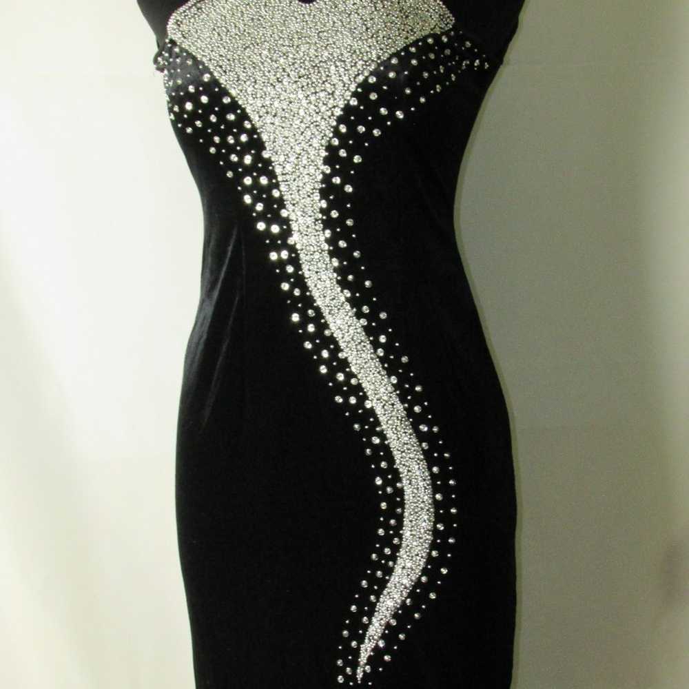 Graduation Prom Gown Velvet hand beaded sequin go… - image 4