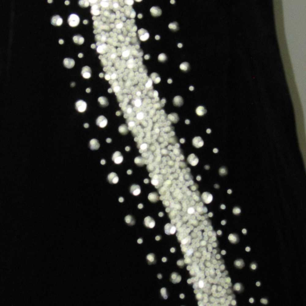 Graduation Prom Gown Velvet hand beaded sequin go… - image 7