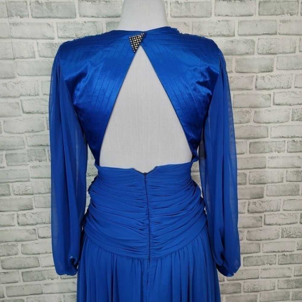 Vintage 90s STEPHAN CARAS Designer Bright Blue Ev… - image 7