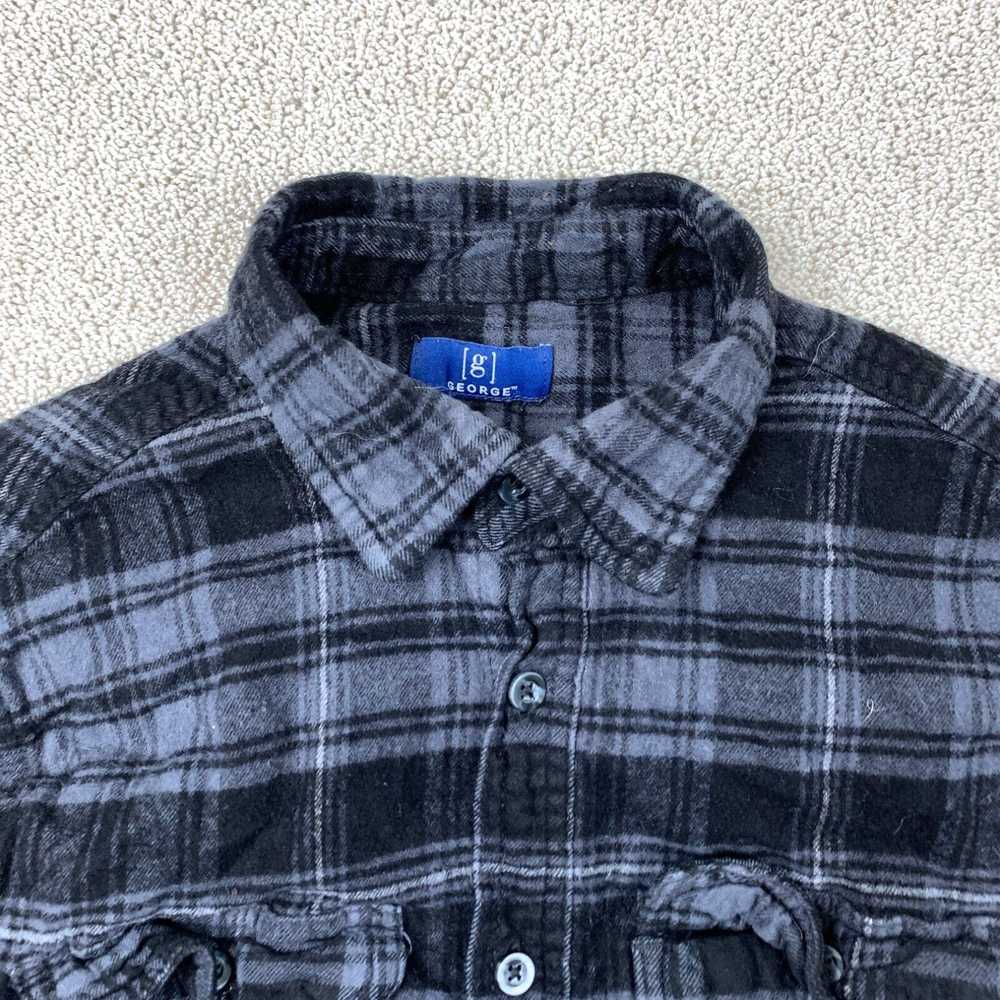 George [g] George Flannel Button-Up Shirt Men's S… - image 2