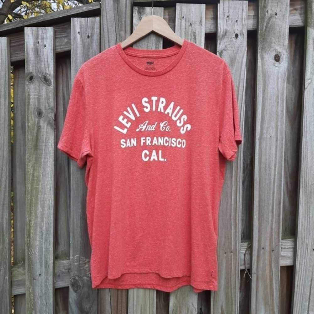 Levi Strauss Graphic Tee Soft Red Levi's T-shirt … - image 6