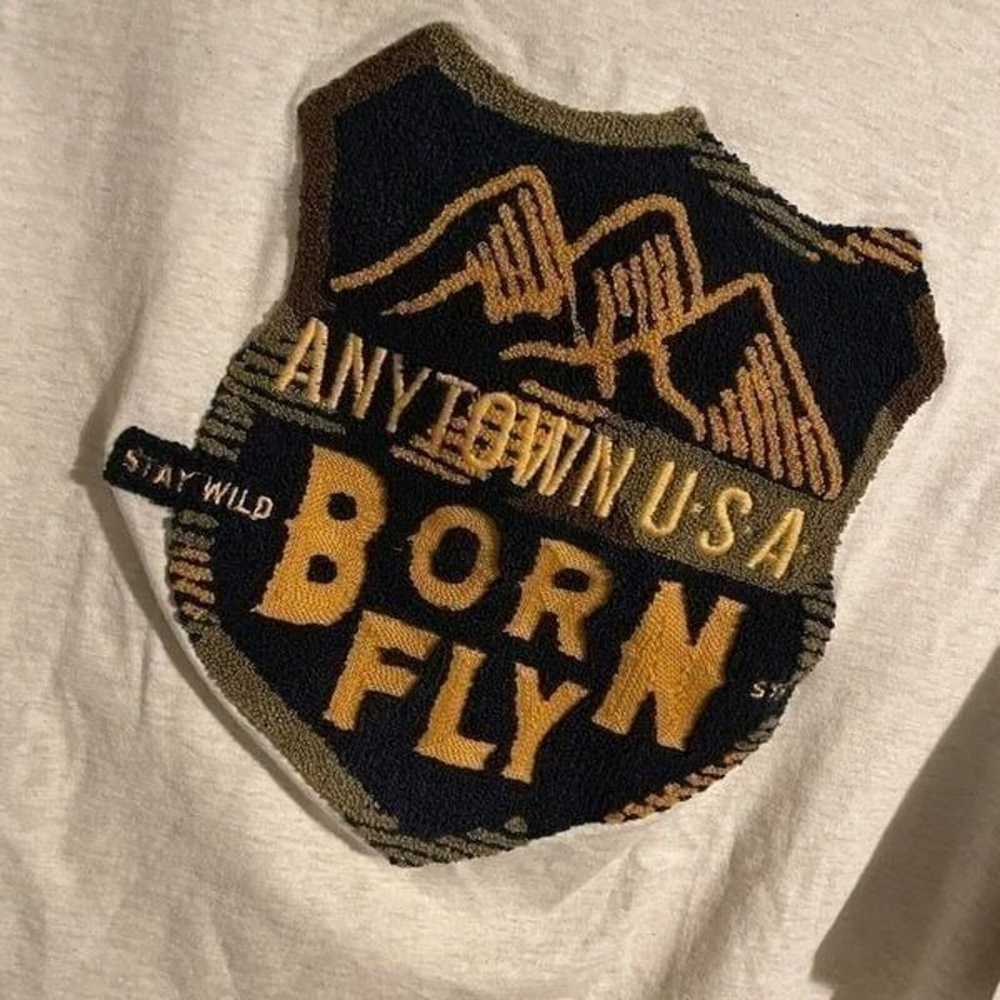 Born Fly Shirt Size XXXL Patch Highway Sign Anyto… - image 2
