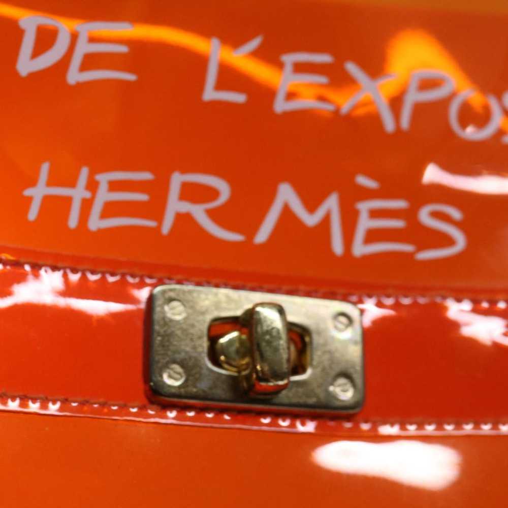 Hermes HERMES Vinyl Kelly Hand Bag Vinyl Orange A… - image 10