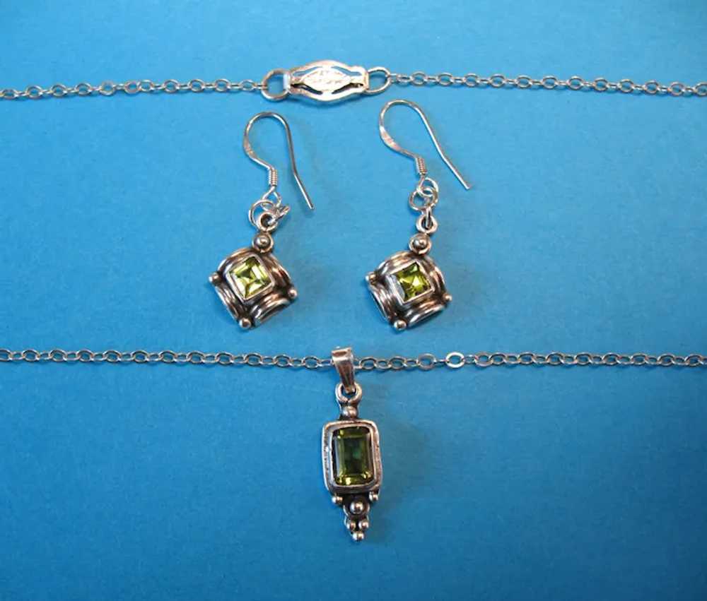 Vintage Sterling Silver Necklace & Earring Jewelr… - image 10