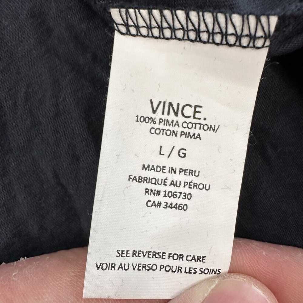 Vince Men’s T Shirt Large Blue Short Sleeve V Nec… - image 6