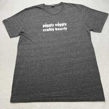 Piggly Wiggly Craftly Beerly Men's XXL Gray Graph… - image 1