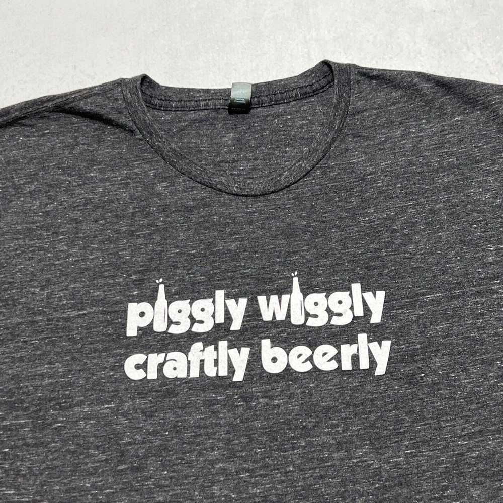 Piggly Wiggly Craftly Beerly Men's XXL Gray Graph… - image 2