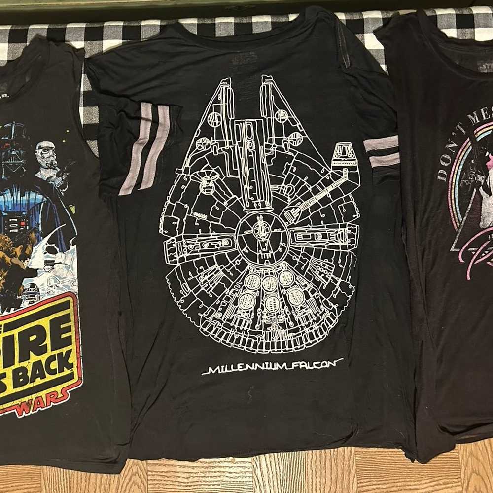 Star Wars bundle of 3 tops (one is vintage) and a… - image 1