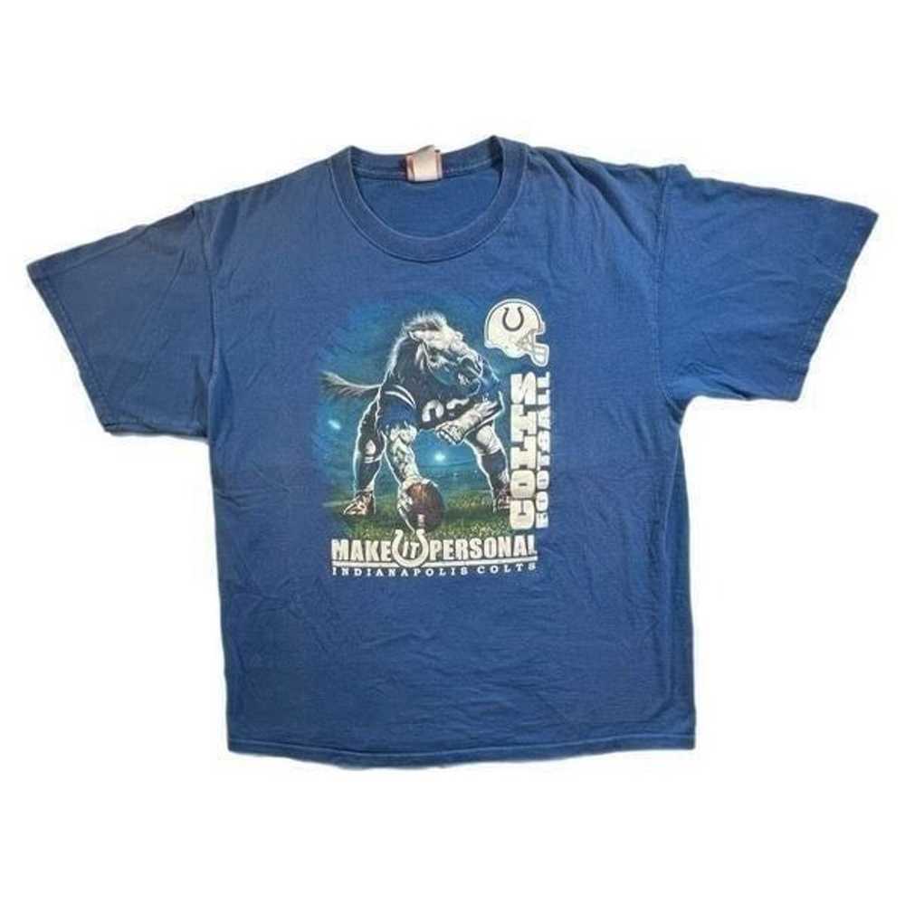 Y2K NFL Indianapolis Colts Make It Personal Tee - image 1