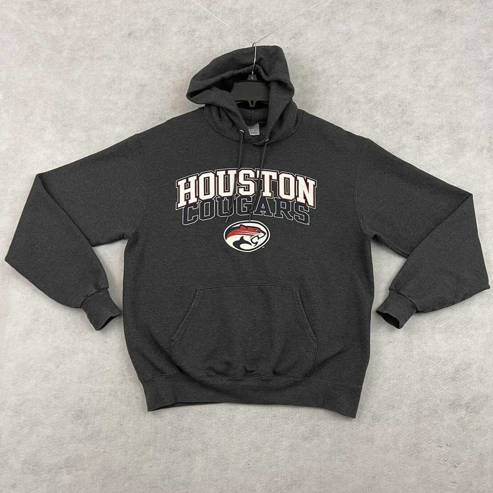 Houston Cougars Hoodie Large Gray Pullover Colleg… - image 3