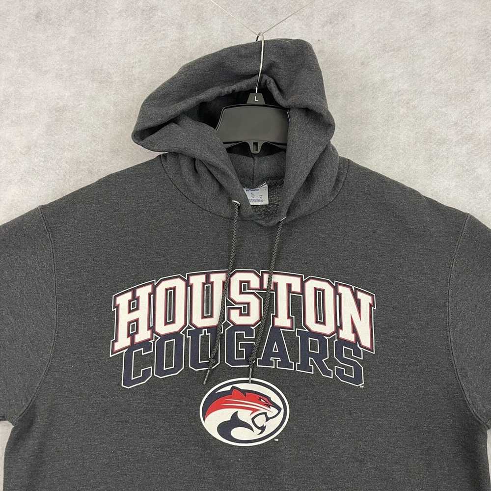 Houston Cougars Hoodie Large Gray Pullover Colleg… - image 8