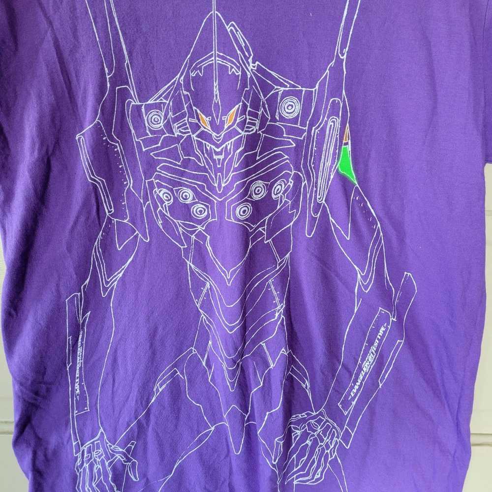 Rare Neon Genesis Evangelion Purple T Shirt EVA-0… - image 3