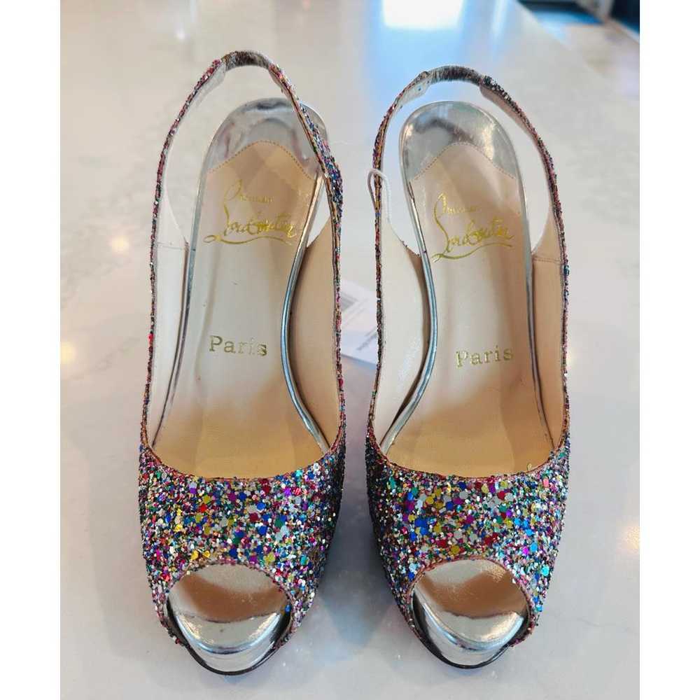 Christian Louboutin Private Number glitter heels - image 2