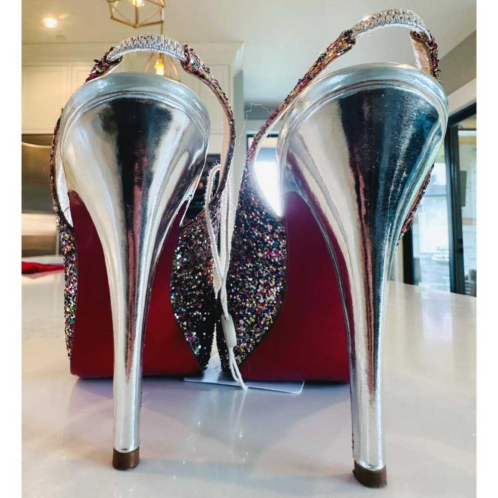 Christian Louboutin Private Number glitter heels - image 3