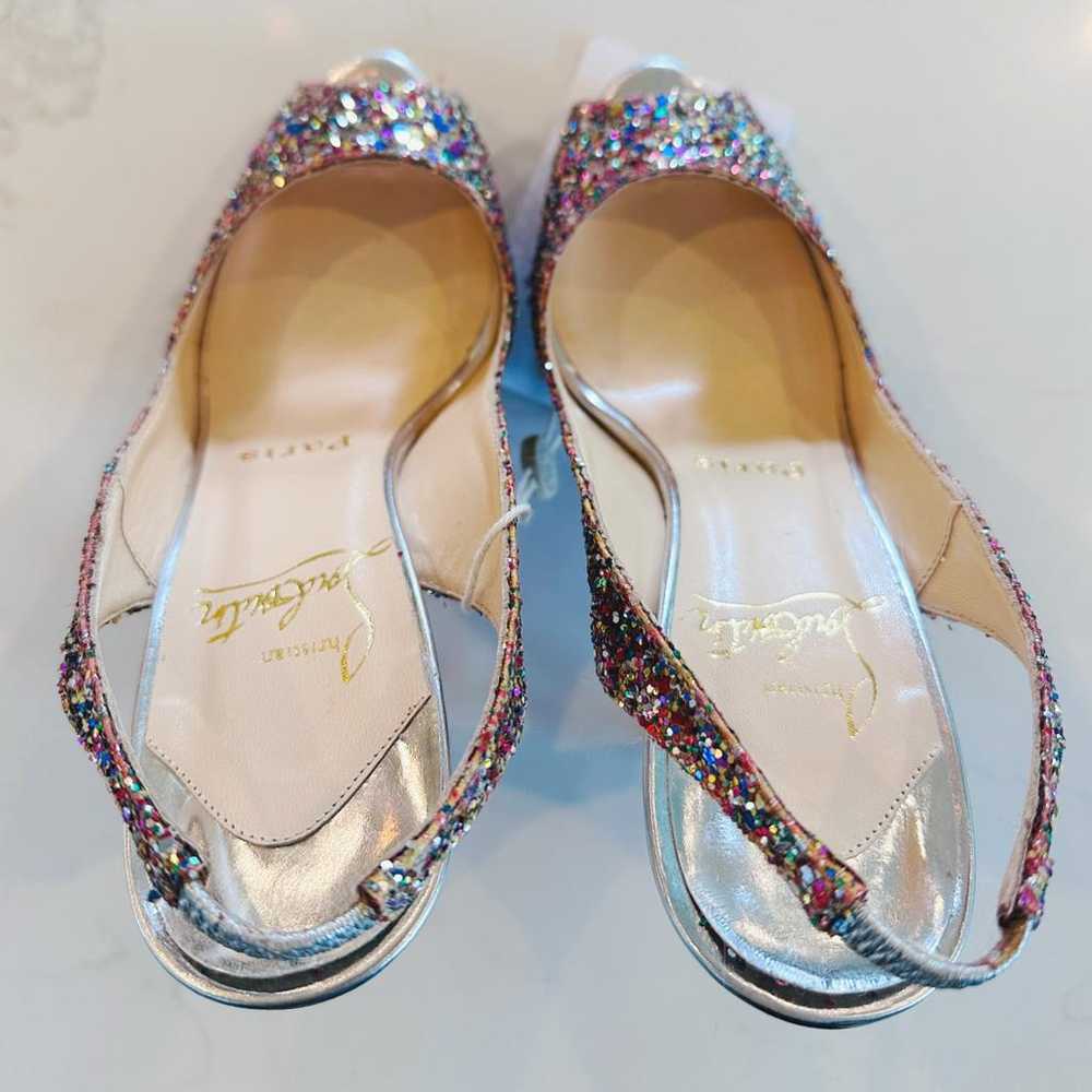 Christian Louboutin Private Number glitter heels - image 4