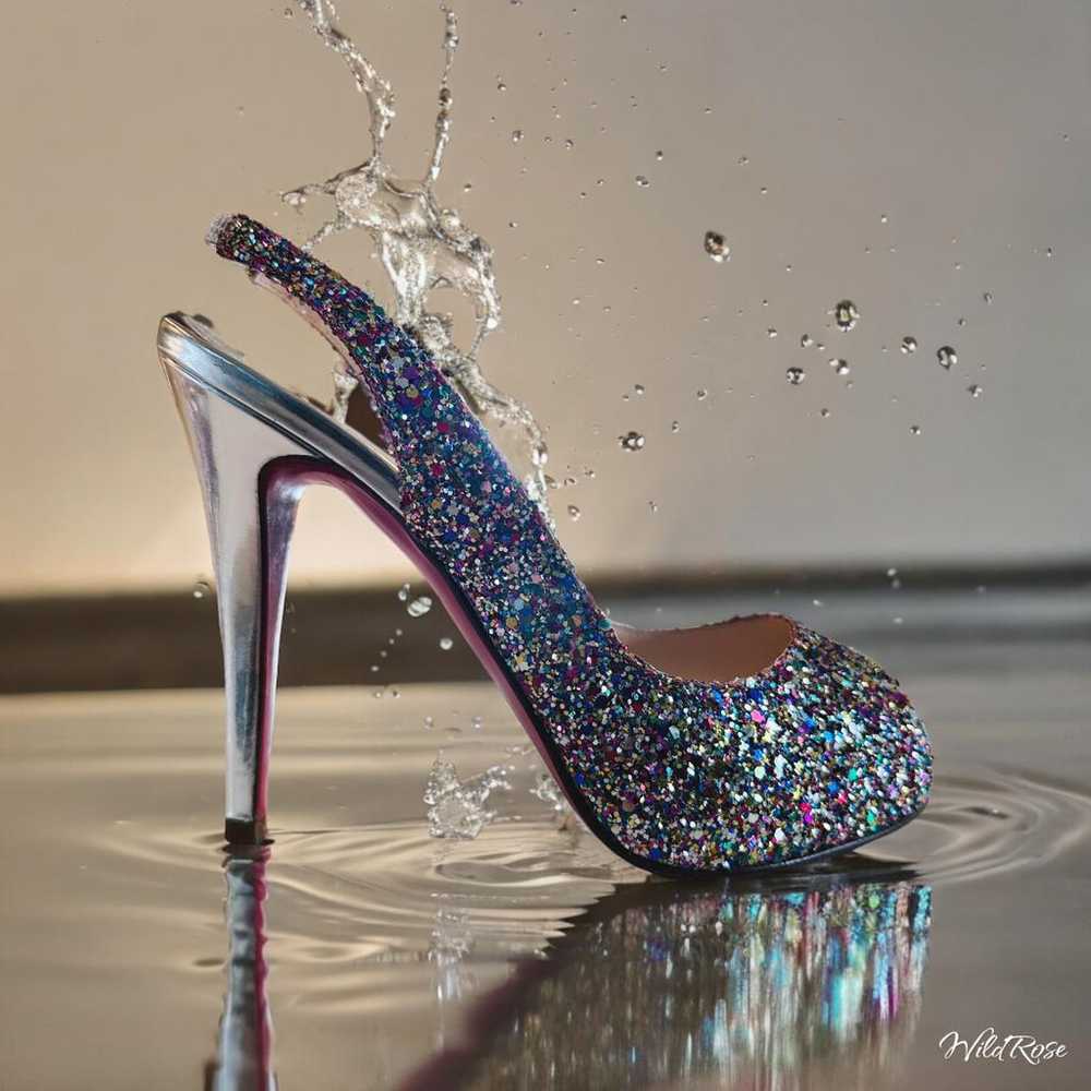 Christian Louboutin Private Number glitter heels - image 7