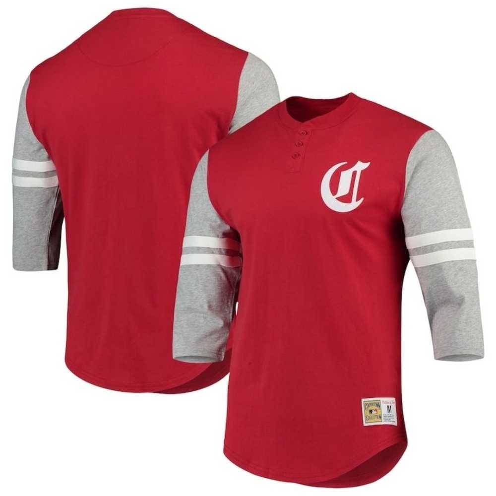 Mitchell & Ness Cincinnati Reds Baseball Raglan 3… - image 1