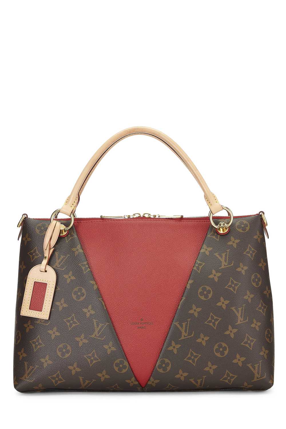 Red Monogram Canvas V Tote BB - image 1