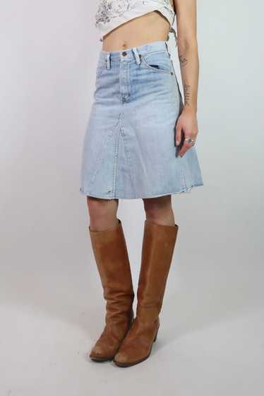 1970s customised denim skirt