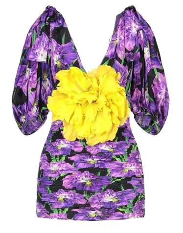 Product Details Gucci Purple Silk Dress with Yell… - image 1