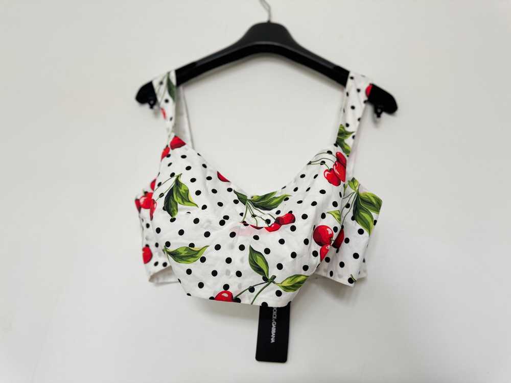 Product Details Cherry-Print Polka Dot Cotton Bus… - image 2