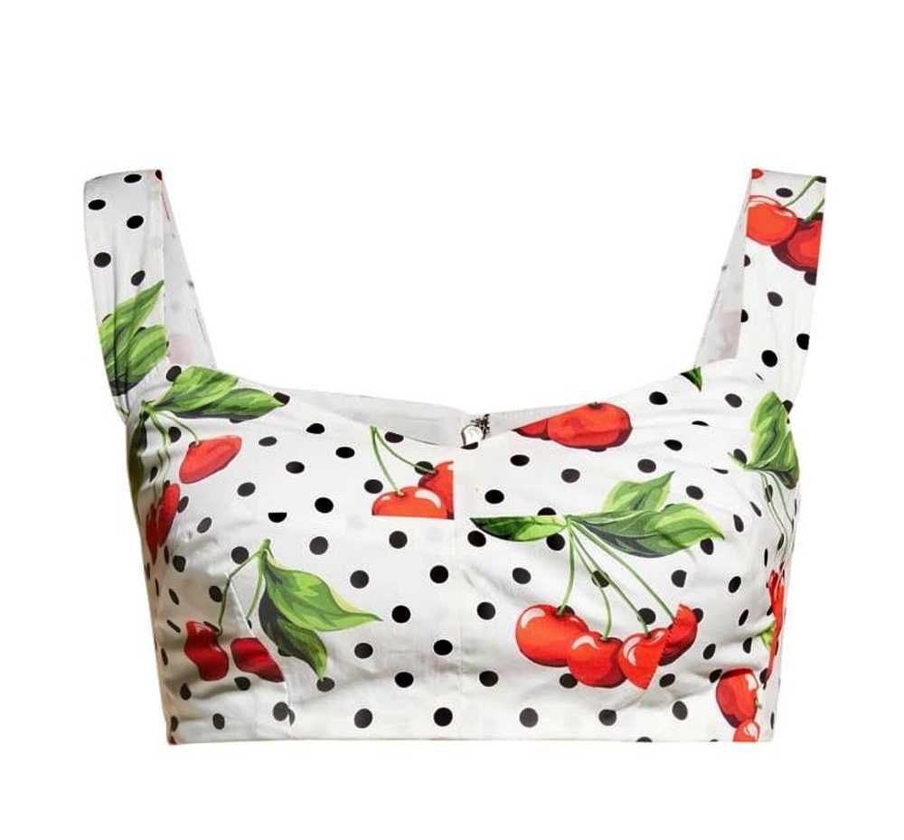 Product Details Cherry-Print Polka Dot Cotton Bus… - image 6