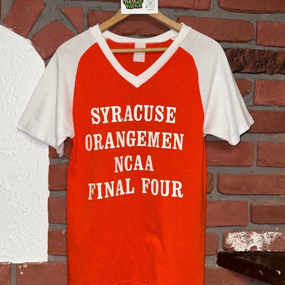 Vintage NCAA Syracuse Orangemen Orange/White Fina… - image 1