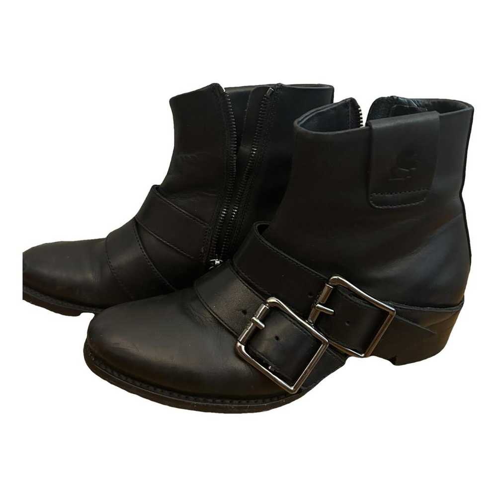 Karl Lagerfeld Leather biker boots - image 1