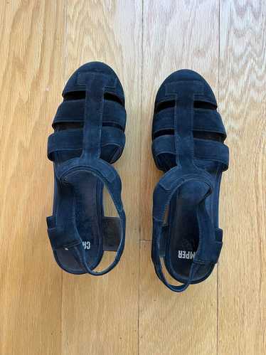 CAMPER Chunky Black Suede Platform Sandals (39) |…