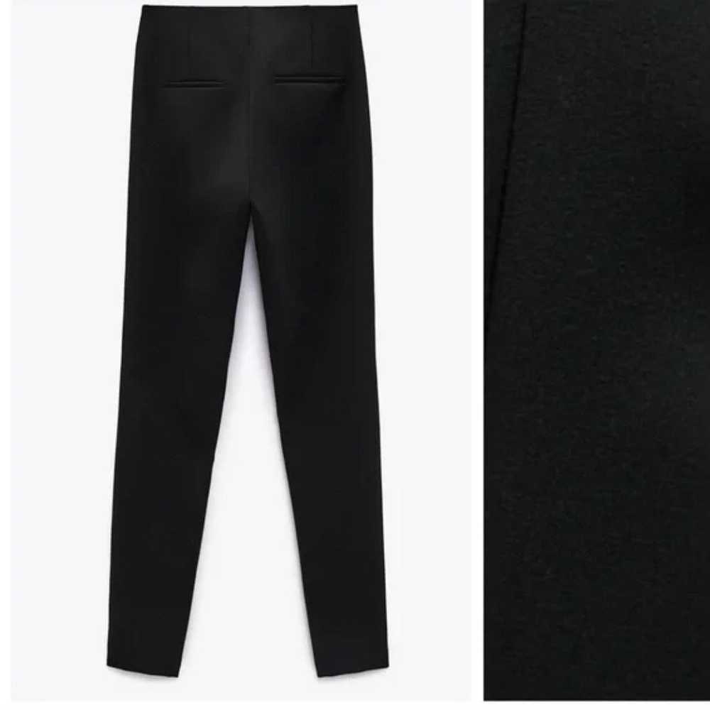 Zara Zara Black High-Waisted Trousers with Front … - image 4