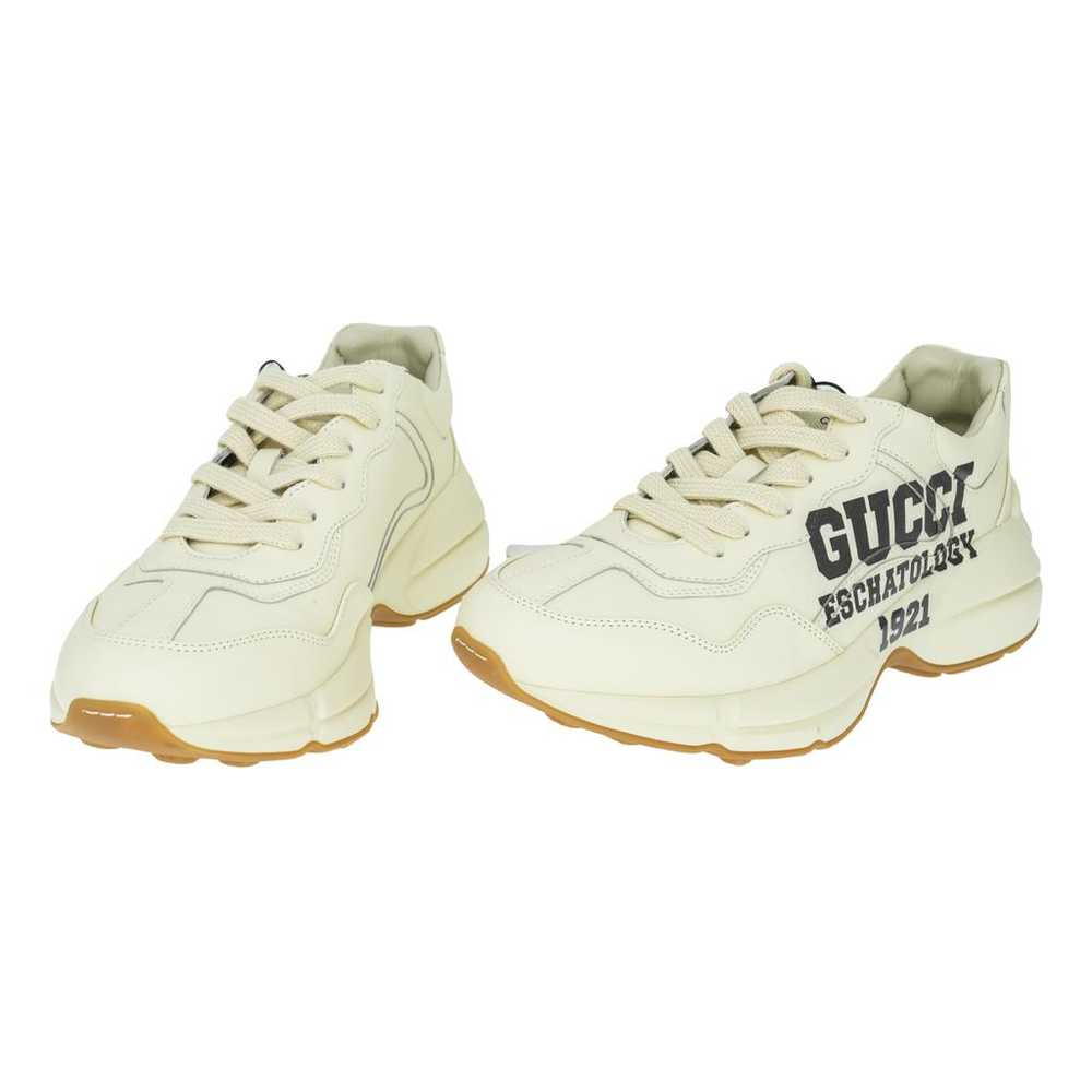Gucci Rhyton leather low trainers - image 1