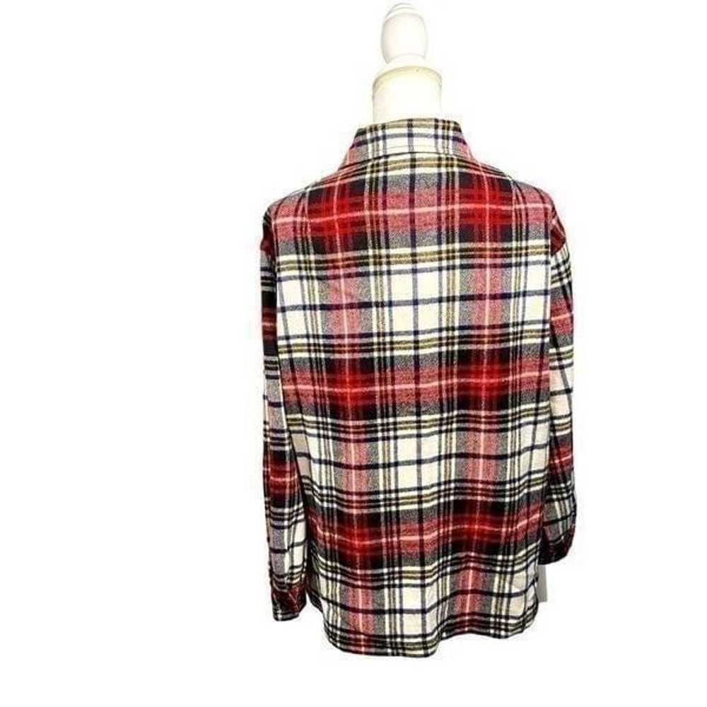 Charter Club Plaid Wool Blend  Long Sleeve Cozy F… - image 5