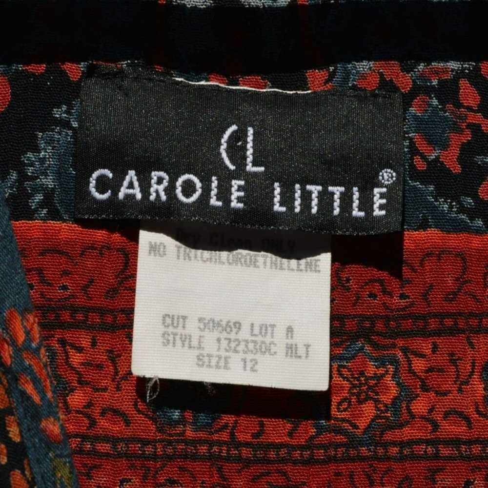 Carole Little Beaded Wrap Style Shirt Blouse Vint… - image 11