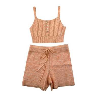 Wayf - Frenchie Ribbed Knit Cami Crop Top & Shorts