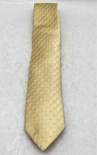 Michael Kors Mens Yellow Printed Tie