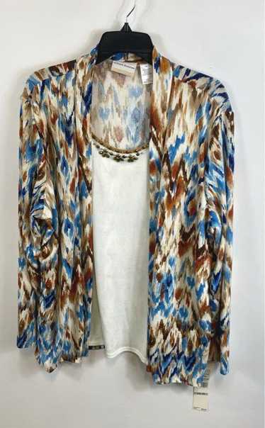 NWT Alfred Dunner Womens Multicolor Long Sleeve Sc