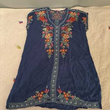 JOHNNY WAS HEIDI HEAVILY EMBROIDERED BLOUSE TUNIC… - image 1
