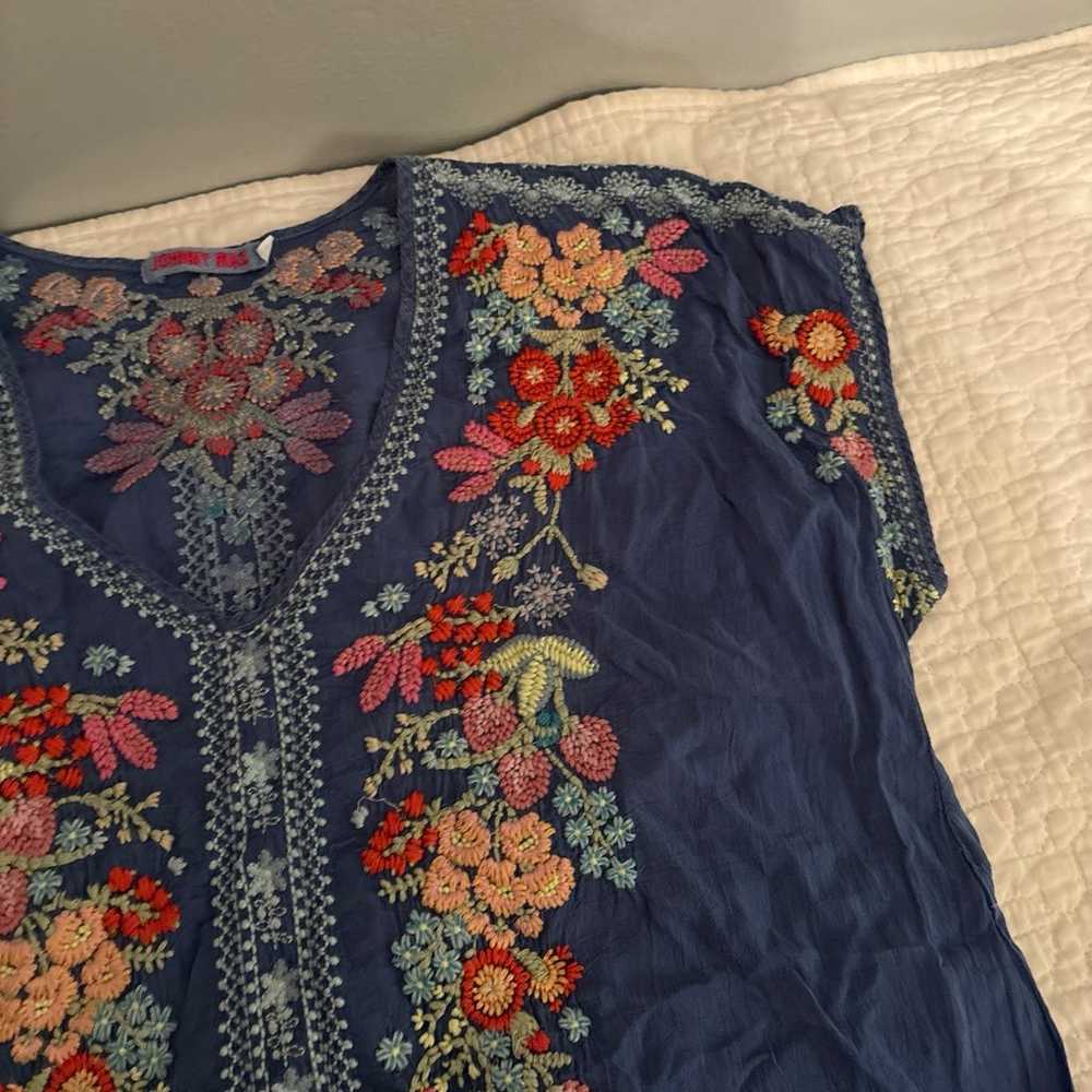 JOHNNY WAS HEIDI HEAVILY EMBROIDERED BLOUSE TUNIC… - image 3