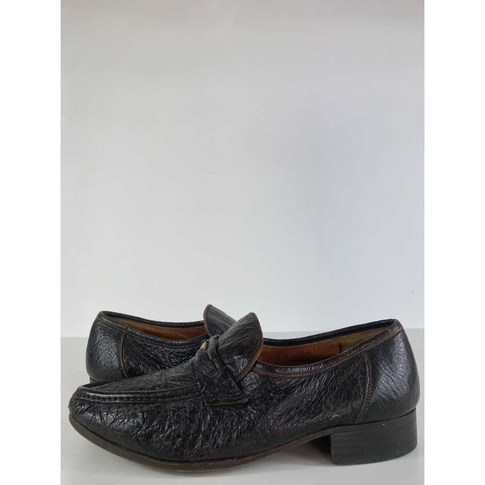 Bally Vintage Bally Leather Loafers Slip On Dark … - image 1