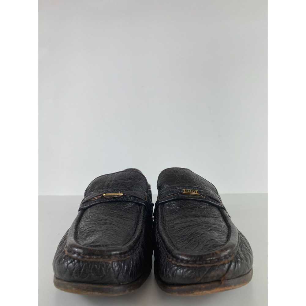 Bally Vintage Bally Leather Loafers Slip On Dark … - image 3