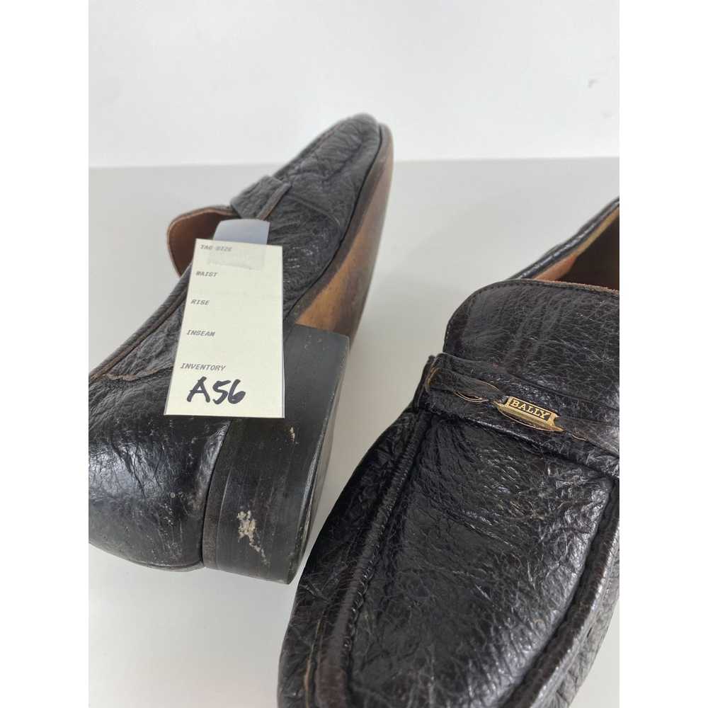 Bally Vintage Bally Leather Loafers Slip On Dark … - image 8