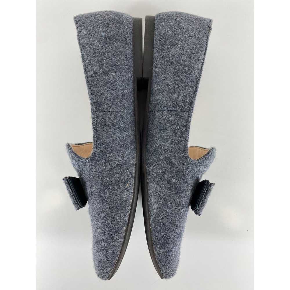 Cole Haan Cole Haan Gray Wool Fabric Bow Flats Lo… - image 5