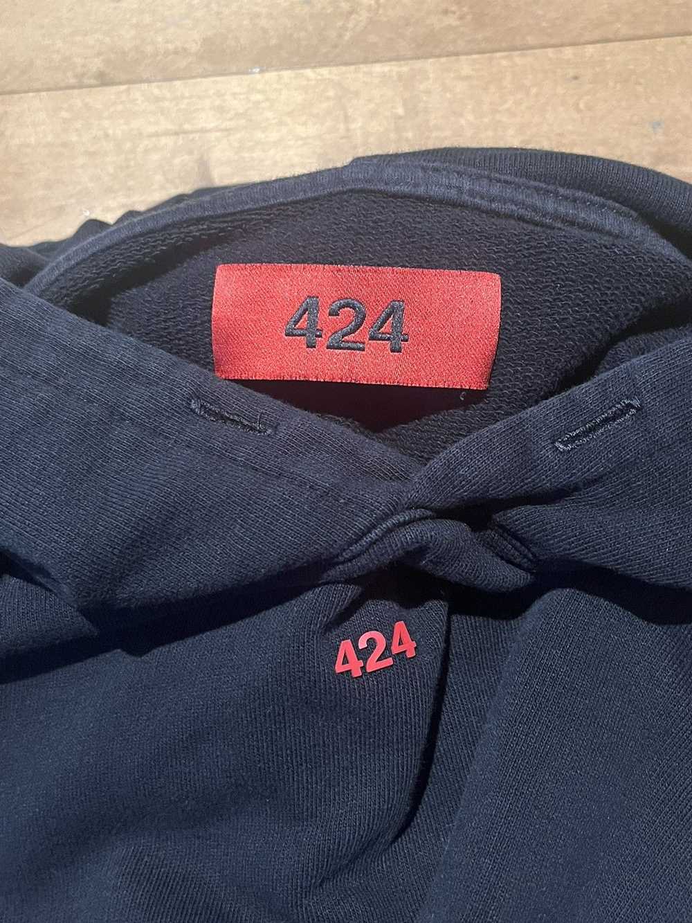 424 On Fairfax Black small logo 424 hoodie - image 3