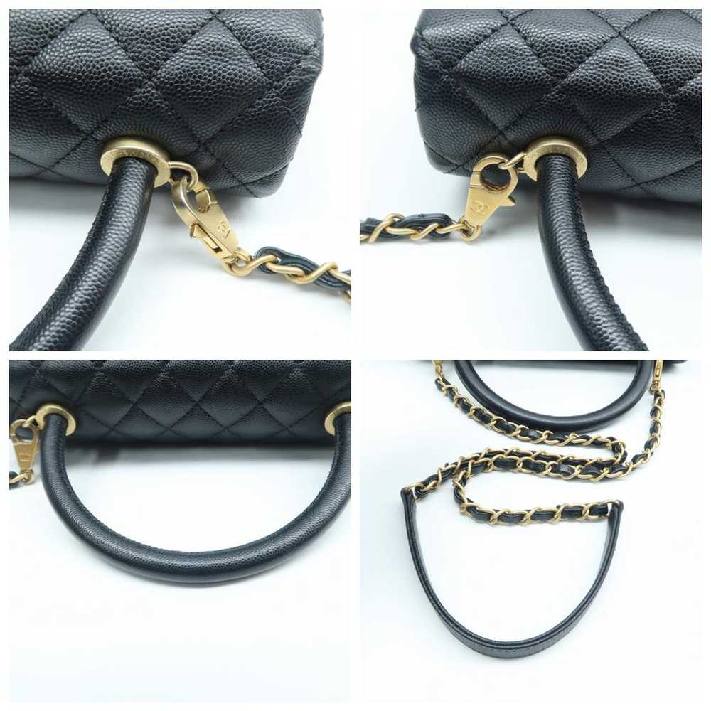 Chanel Coco Handle leather satchel - image 11