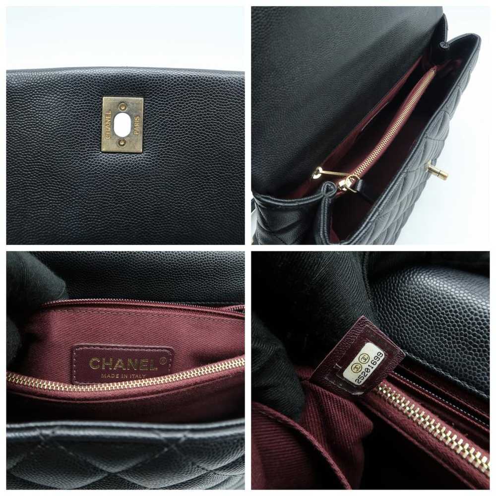 Chanel Coco Handle leather satchel - image 12