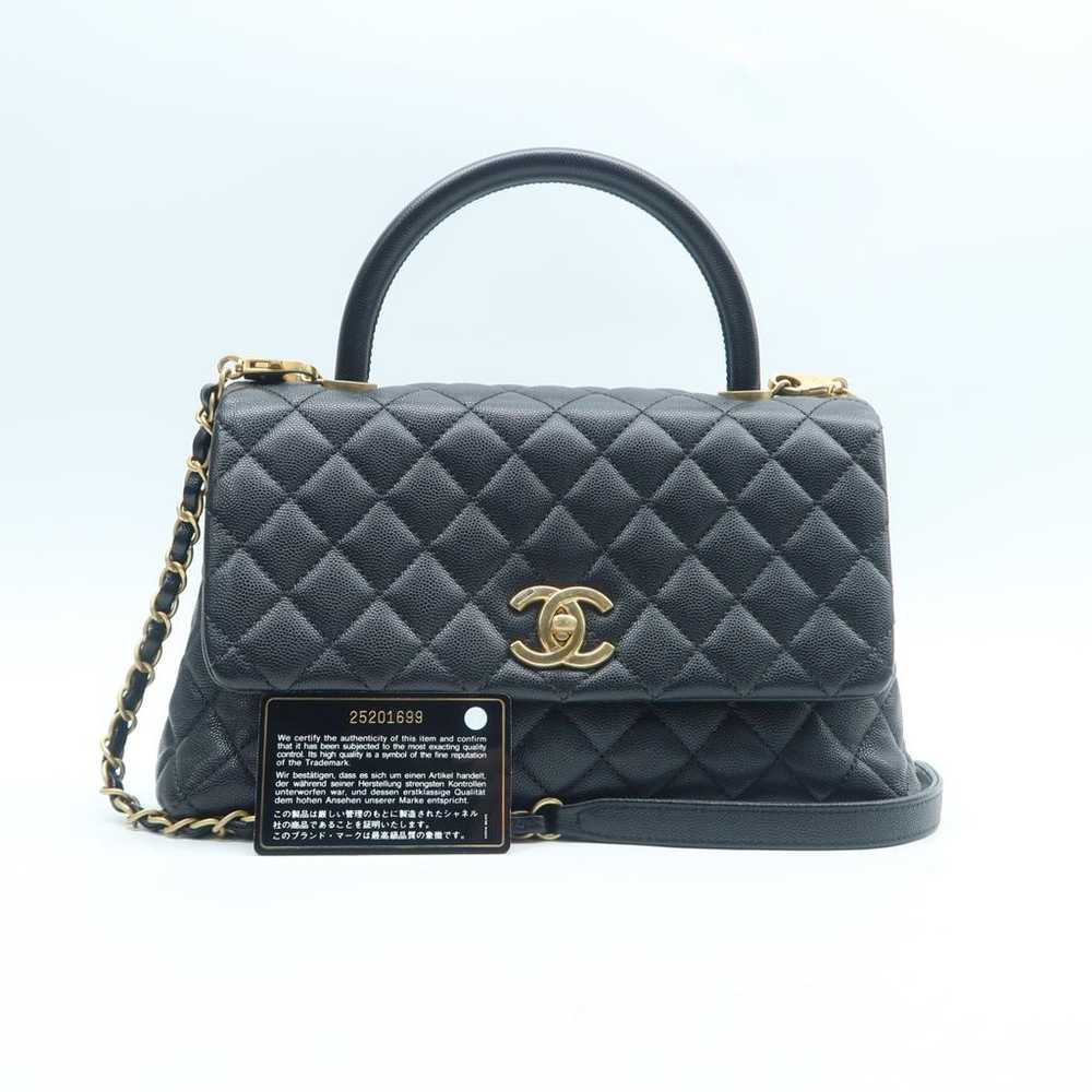 Chanel Coco Handle leather satchel - image 2