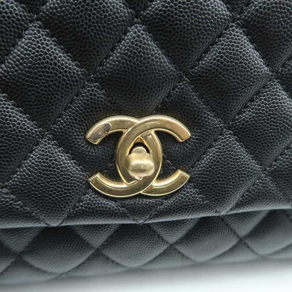 Chanel Coco Handle leather satchel - image 8