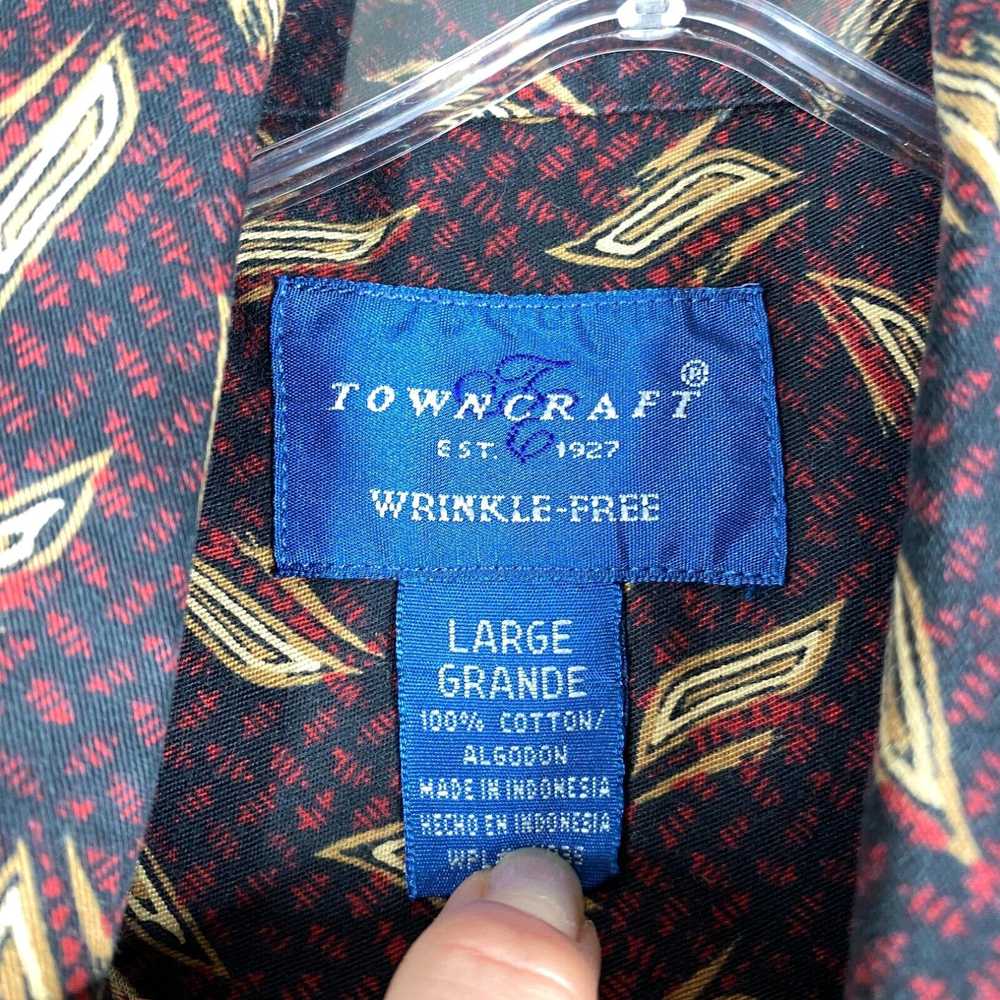 Vintage TownCraft Wrinkle Free Button-Down Shirt … - image 2