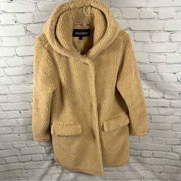 Steve Madden NYC Teddy Coat Hooded Fully Lined Ove